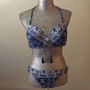 NWOT xhilaration blue bikini bottoms